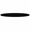 vidaXL Tischplatte Dunkelbraun 100x50x2 cm Massivholz Eiche Oval