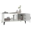 vidaXL Couchtisch Hochglanz-Wei&szlig; 90x50x40 cm Holzwerkstoff