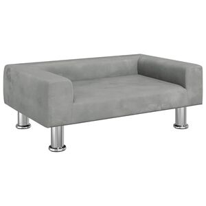vidaXL Kindersofa Hellgrau 70x45x26,5 cm Samt