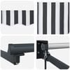vidaXL Markise Einziehbar Anthrazit und Wei&szlig; 3x2,5 m Stoff & Aluminium