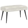 vidaXL Bank mit Knopfheftung Creme 80 x 40 x 46 cm Samt