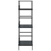 vidaXL B&uuml;cherregal 3 Regalb&ouml;den Schwarz 60&times;27,6&times;90,5 cm Holzwerkstoff