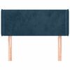 vidaXL Kopfteil mit Ohren Dunkelblau 103x16x78/88 cm Samt