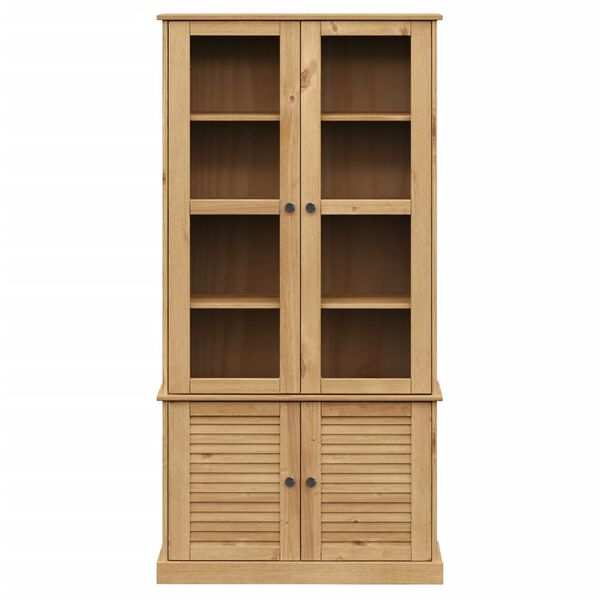 vidaXL Vitrine VIGO 85x35x170 cm Massivholz Kiefer