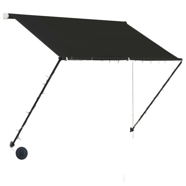 vidaXL Einziehbare Markise mit LED 150&times;150 cm Anthrazit