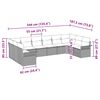 vidaXL Gartensofa-set mit Speicher 10 pcs Schwarz Poly-Rattan