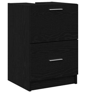 vidaXL Badezimmerschrank Schwarz Eichen-Optik 40 x 37 x 59 cm