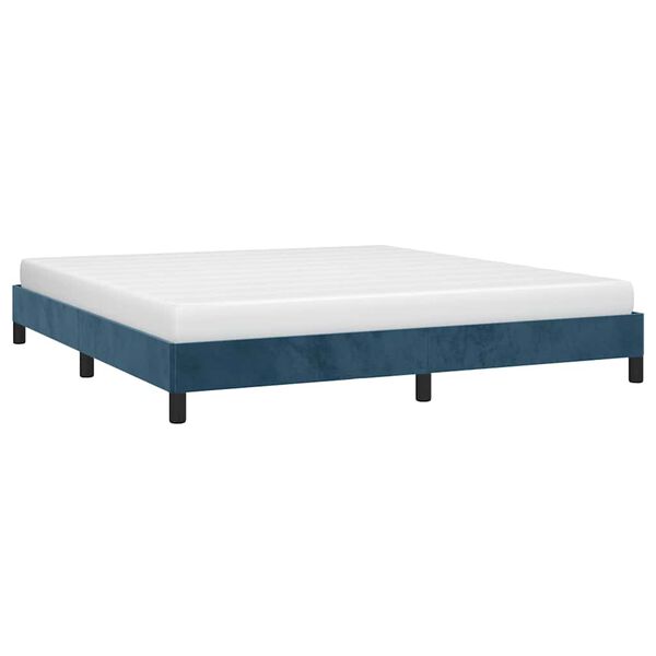 vidaXL Bettgestell ohne Matratze Dunkelblau 180x200 cm Samt