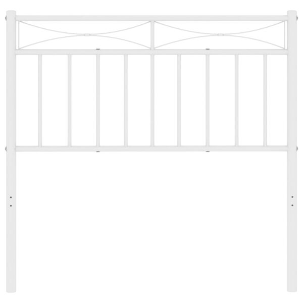vidaXL Kopfteil Metall Wei&szlig; 90 cm