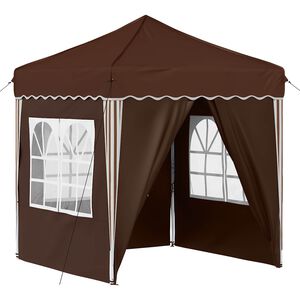 vidaXL Pop-up Partyzelt 195 x 195 x 245 cm Braun Oxford-Stoff