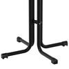vidaXL Bartisch Schwarz &Oslash;60x110 cm Holzwerkstoff und Stahl