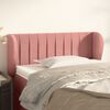 vidaXL Kopfteil mit Ohren Rosa 83x23x78/88 cm Samt