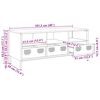 vidaXL TV-Schrank Wei&szlig; 101,5x39x43,5 cm Kaltgewalzter Stahl