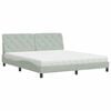 vidaXL Bett mit Matratze Hellgrau 180x200 cm Samt