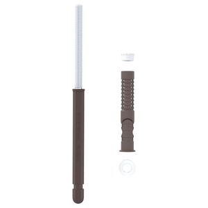 vidaXL Schwebende Regaltr&auml;ger 12 Beige &Oslash;10 x 170 mm Stahl