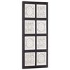 vidaXL Handgeschnitztes Wandpaneel MDF 40x80x1,5 cm Schwarz und Wei&szlig;