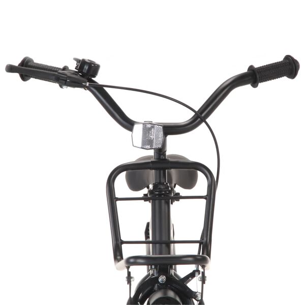 vidaXL Kinderfahrrad mit Frontgep&auml;cktr&auml;ger 20 Zoll Schwarz und Orange