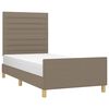 vidaXL Bettgestell ohne Matratze Taupe 80x200 cm Stoff