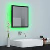 vidaXL LED-Badspiegel Hochglanz-Schwarz 40x8,5x37 cm Acryl