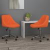 vidaXL Esszimmerst&uuml;hle 2 Stk. Drehbar Orange Kunstleder