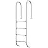 vidaXL Pool-Leiter 54x38x184,5 cm Edelstahl 304