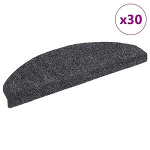 vidaXL Stufenmatten Selbstklebend 30 Stk. 65x21x4 cm Dunkelgrau Halbrund Gro&szlig;