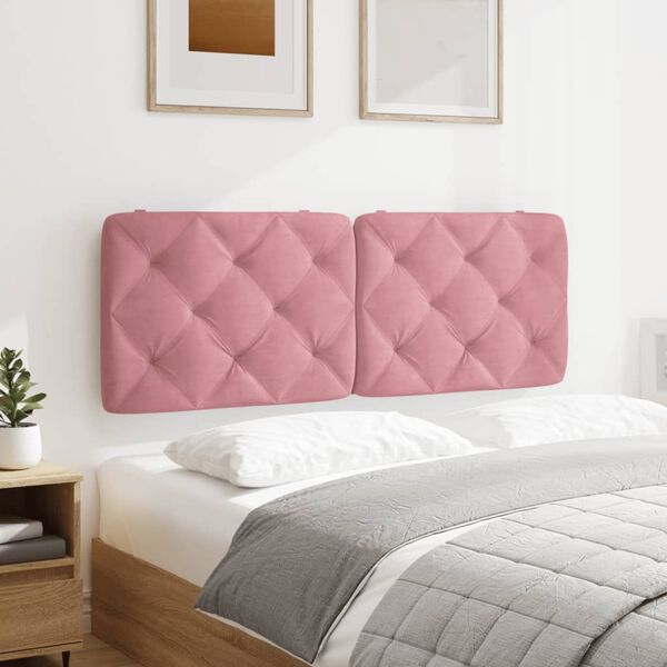 vidaXL Kopfteil-Kissen Rosa 140 cm Samt