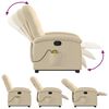 vidaXL Massagesessel mit Aufstehhilfe Creme Stoff