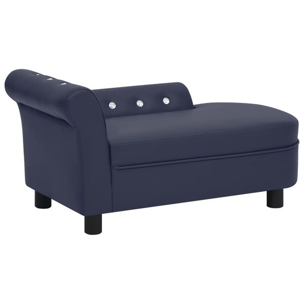 vidaXL Hundesofa Blau 83x45x42 cm Kunstleder