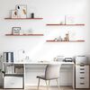 vidaXL Wandregal mit Regal 4 pcs Rot 115 x 9 x 3 cm Holzwerkstoff