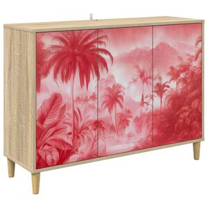 vidaXL Sideboard AACHEN Sonoma 102 x 33 x 75 cm Holzwerkstoff