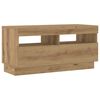 vidaXL TV-Schrank mit LED-Leuchten Artisan-Eiche 260x35x40 cm