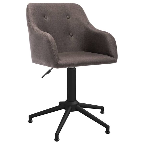vidaXL Esszimmerst&uuml;hle 4 Stk. Drehbar Taupe Stoff