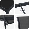 vidaXL Garten Essgruppe 5 pcs Schwarz Pulverbeschichteter Stahl