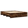 vidaXL Bettgestell ohne Matratze R&auml;uchereiche 150x200 cm Holzwerkstoff