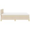 vidaXL Boxspringbett mit Matratze Creme 120 x 190 cm Stoff