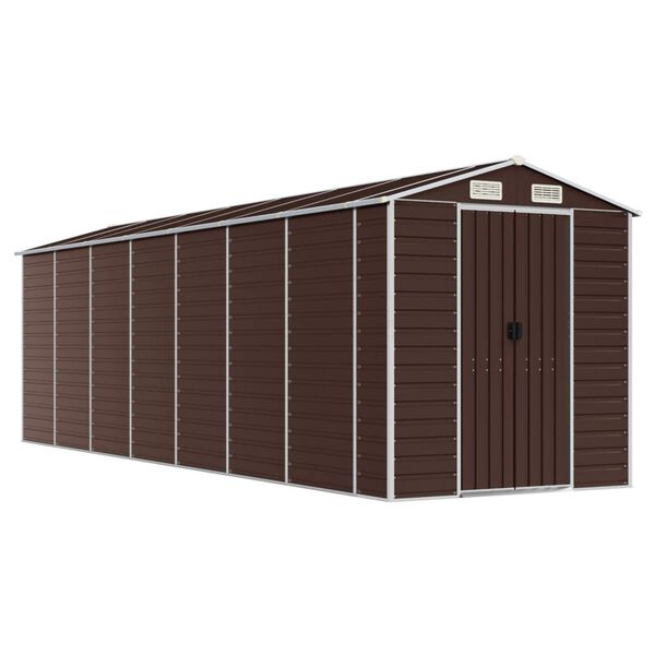 vidaXL Gartenhaus Braun 191x640x198 cm Verzinkter Stahl