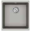 vidaXL Waschbecken Grau 430 x 460 mm 80% Quarz und 20% Harz