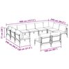vidaXL Garten-Sofa-Set 11 pcs Anthrazit Stahl