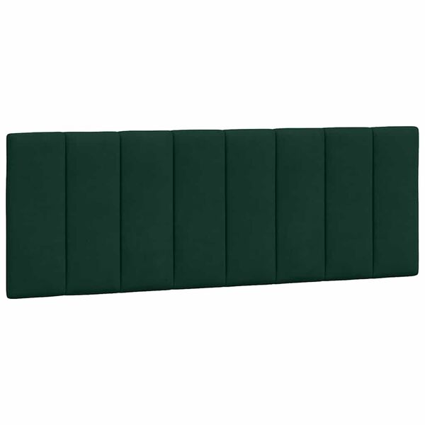 vidaXL Kopfteil-Kissen "Hanko" Dunkelgr&uuml;n 120 cm Samt