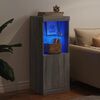 vidaXL Sideboard mit LED-Leuchten Grau Sonoma 41x37x100 cm