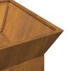 vidaXL Feuerstelle Rostig 50 x 50 x 40 cm Wetterfeststahl