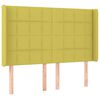 vidaXL Boxspringbett mit Matratze & LED Gr&uuml;n 140x190 cm Stoff