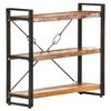 vidaXL B&uuml;cherregal 3 F&auml;cher 90x30x80 cm Altholz Massiv