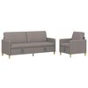 vidaXL Sofa Set mit Stauraum 2 stk. Taupe Polyester