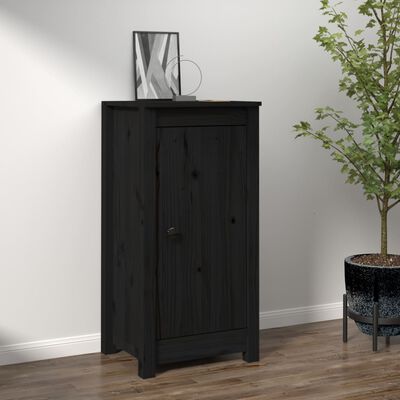 vidaXL Sideboard Schwarz 39x35x80 cm Massivholz Kiefer