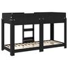 vidaXL Etagenbett f&uuml;r Kinder Schwarz Eichen-Optik 80 x 190 cm