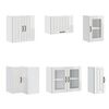 vidaXL 11-tlg. K&uuml;chenschrank-Set Lucca Hochglanz-Wei&szlig; Holzwerkstoff