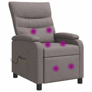 vidaXL Massage Relaxsessel Taupe Stoff