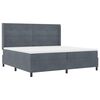 vidaXL Boxspringbett mit Matratze Dunkelgrau 200 x 200 cm Samt